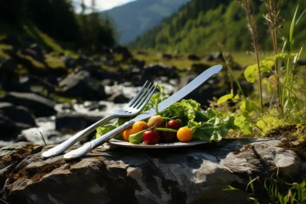 fresh-organic-meal-silverware-outdoors-with-nature